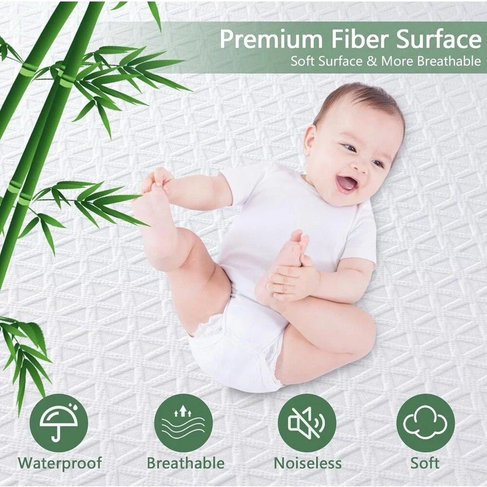 Premium 100% Waterproof Mattress Protector California King Size, Breathable B...